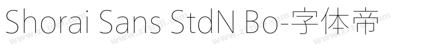Shorai Sans StdN Bo字体转换